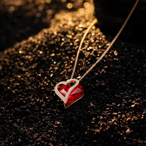 Miniatura 2 de Sumonyo Love Heart Pendant Necklaces for Women Crystals Jewelry Gifts for Women Her Girlfriend Mother's Wife Christmas Birthday Anniversary