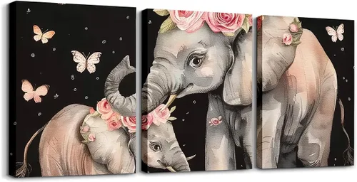 Miniatura 26 de jejeloiu Lienzo retro de 3 piezas de arte de pared para sala de estar, dormitorio, 38 x 19 pulgadas, bandera estadounidense, decoración de pared