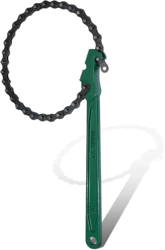 Miniatura 6 de Llave de cadena con trinquete de 12 pulgadas de gran capacidad, reversible, herramienta de filtro de aceite para tuberías, accesorios de tubería