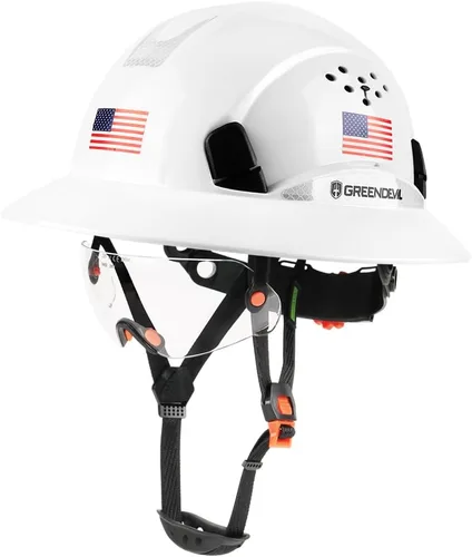 Miniatura 9 de Casco de seguridad de construcción ventilado de ala completa, casco de seguridad aprobado por la OSHA Cascos De Construcción, cascos de trabajo