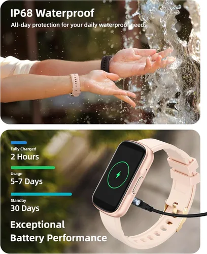 Miniatura 5 de Parsonver Rastreador de actividad física con contador de pasos/calorías/cronómetro, rastreador de actividad de salud con monitor de sueño de Oro rosa