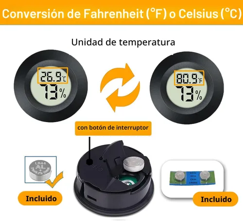 Miniatura 4 de JEDEW Paquete de 2 termómetros higrómetros, medidor digital de humedad para interiores y exteriores, monitor de humedad para reptiles