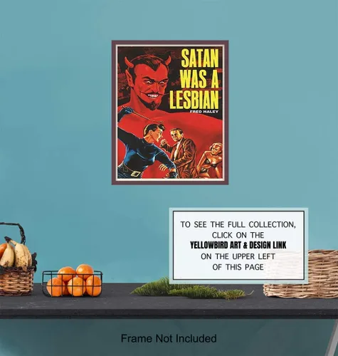 Miniatura 6 de Cartel de Satanás Era Una Lesbiana - Arte de Pared Vintage Retro de Película en Impresión - Regalos Lésbicos para Novia - Imagen Única y Genial