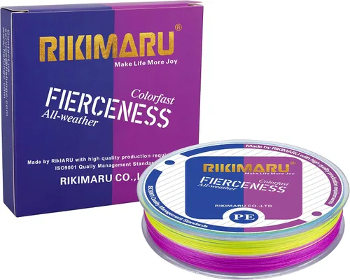 Miniatura 16 de Rikimaru - Sedal de pesca trenzado, resistente a la abrasión, Superline con cero elasticidad y baja memoria. Diámetro extrafino 327-1094 yardas