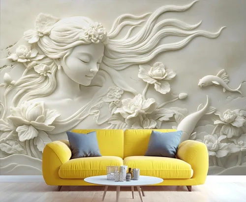 Miniatura 17 de Papel tapiz de pavo real, murales de pavo real de lujo, papel tapiz retro en relieve floral para niños y niñas, decoración de pared de dormitorio