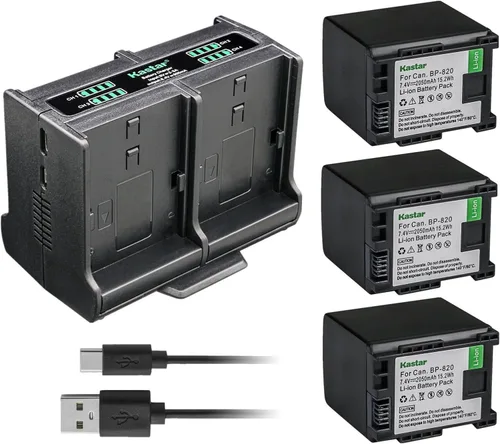 Miniatura 7 de Kastar Cargador de batería cuádruple compatible con cámaras Canon VIXIA GX10, XF400, XF405, XA10, XA11, XA15, XA20, XA25, XA30, XA35, XA40, XA45
