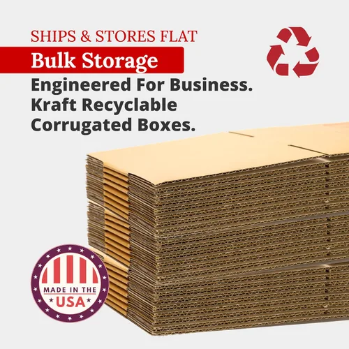 Miniatura 3 de PARTNERS BRAND Cajas de cartón corrugado de 14 x 14 x 6, planas de 14 pulgadas de largo x 14 pulgadas de ancho x 6 pulgadas de alto, paquete de 25