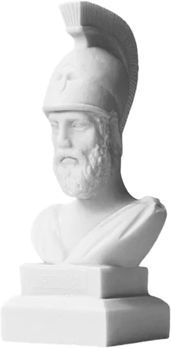 Miniatura 2 de Pericles, líder de la democracia ateniense, escultura de estatua de alabastro fundido