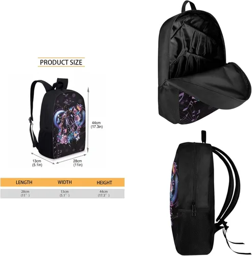 Miniatura 83 de HUGS IDEA Juego de 3 bolsas escolares con aislamiento térmico para el almuerzo, estuche para lápices