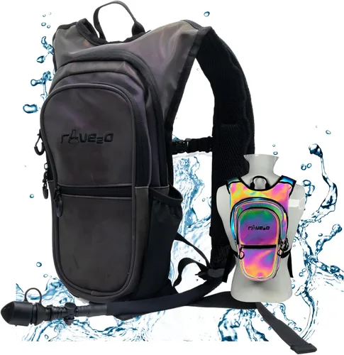 Miniatura 10 de Mochila de Hidratación Rave – Paquete de Hidratación Antirrobo para Festivales con Bolsa de 1.5L de TPU a Prueba de Fugas – Paquete de Agua Delgado