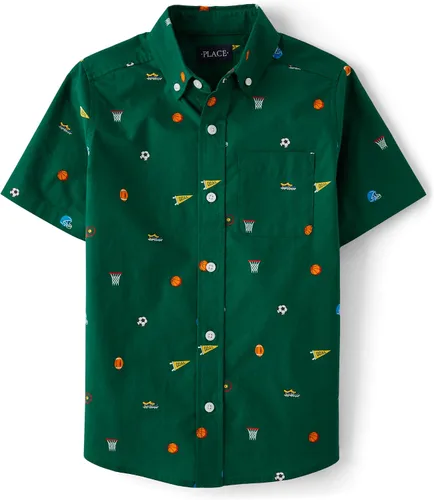 Miniatura 17 de The Children's Place - Camisa de manga corta con botones para niños grandes