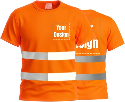 Miniatura 35 de Camisetas reflectantes de seguridad de alta visibilidad personalizan su logotipo