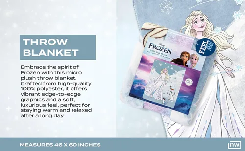 Miniatura 5 de Northwest Manta Frozen Silk Touch, 46 x 60 pulgadas, Snow Play