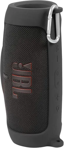Miniatura 5 de co2CREA Funda de silicona para altavoz Bluetooth impermeable JBL Charge 5, funda de viaje de silicona portátil con mosquetón, funda protectora