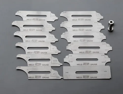 Miniatura 9 de RIVERWELD Juego de Calibradores de Soldadura de Filete de 7 Piezas Calibrador MG-11 Rl Calibradores de Profundidad Prueba de Inspección de Soldadura
