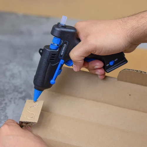 Miniatura 6 de NEIKO 02660A Pistola de pegamento inalámbrica, pistola de pegamento caliente recargable de 15 W, 10 barras de pegamento incluidas, boquilla
