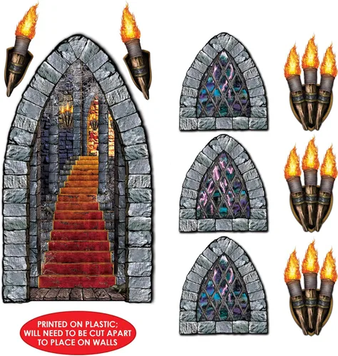 Miniatura 5 de Accesorios para fiesta para escalera, ventanas y antorcha (1 unidad) (9 por paquete), talla única , Not Applicable