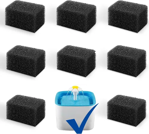Miniatura 9 de Filtros de fuente de agua para gatos/mascotas, juego de 12 piezas, paquete de 8 filtros de repuesto para 81 oz/2.4 L, 3 sistemas de filtración con 4