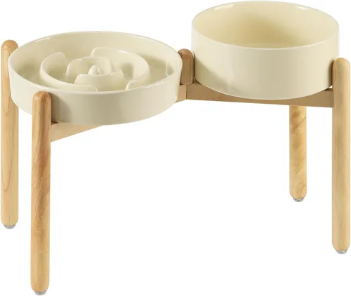 Miniatura 25 de Havniva Tazón de cerámica de 0.9 tazas para perros de alimentación lenta para perros pequeños, alimentador lento para mascotas de 6.1 pulgadas, 1 x