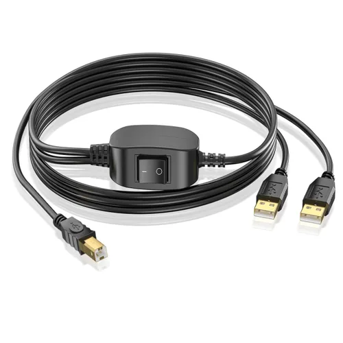 Miniatura 9 de Herfair Divisor de impresora para dos computadoras USB A Splitter 1 en 2 salidas para compartir una impresora/escáner/máquina de fax/periféricos USB
