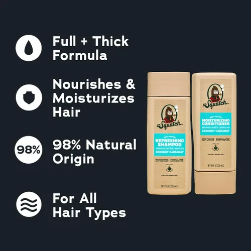 Miniatura 4 de Dr. Squatch Juego de champú y acondicionador completo + grueso para hombre, para un cabello más completo y más grueso, champú y acondicionador