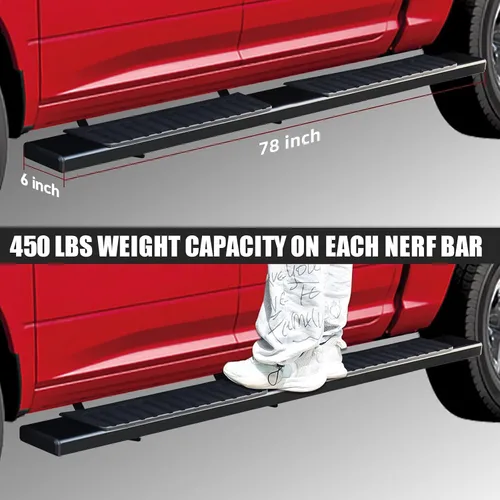 Miniatura 5 de COMNOVA - Estribos de 6 pulgadas compatibles con Chevrolet Colorado/GMC Canyon Crew Cab 2015-2026, estribos y escalones para Colorado (negro)