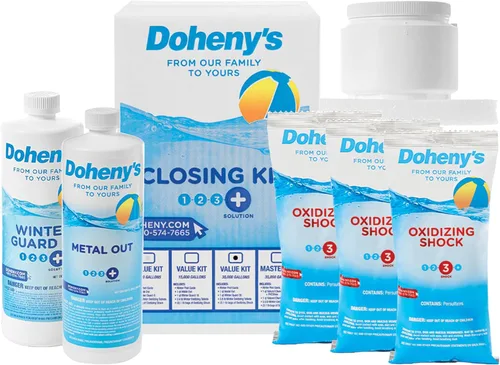 Miniatura 8 de Kit de cierre de piscina definitivo de Doheny’s, productos químicos de mantenimiento para piscinas sobre el suelo y al nivel del suelo, incluye