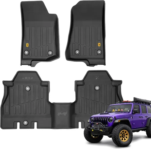 Miniatura 15 de CAT® Signature™ - Alfombrillas resistentes de 3 piezas para todo tipo de clima para automóviles, camiones y SUV, juego completo de alfombrillas