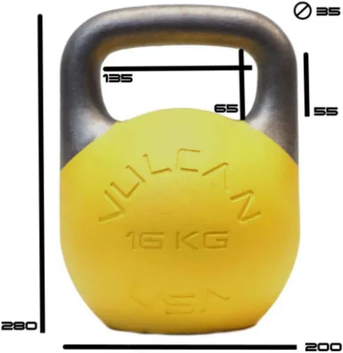 Miniatura 5 de Vulcan Competition Kettlebell – Ergonomic Steel Design with 35mm Wide Grip Handle Ideal for Strength Training and Workouts Suitable for All Hand