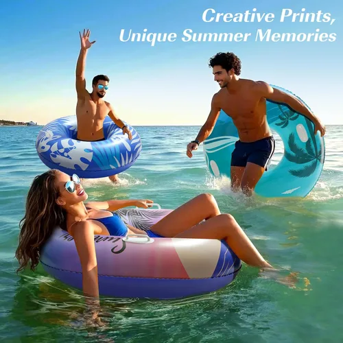 Miniatura 4 de HeySplash Flotadores de piscina, tubos de piscina para adultos, flotadores inflables divertidos para piscina, playa, lago, río, fiesta, decoración