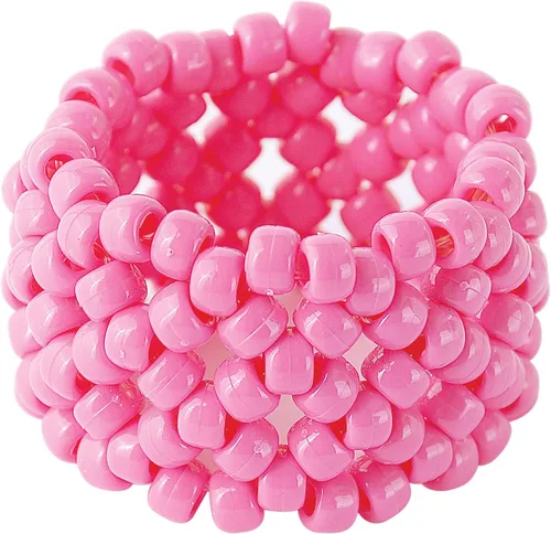 Miniatura 3 de The Beadery Cuentas rosas, 900 cuentas y cuentas de caballo de barril de 0.236 x 0.354 in, blanco, 900 piezas