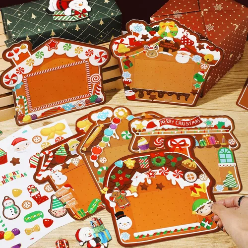 Miniatura 2 de Funrous 24 piezas Adornos de Navidad DIY Kit de marcos de fotos colgantes para árbol de Navidad y decoración de fiesta de Navidad