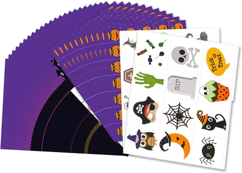 Miniatura 5 de Funnlot - Juego de bingo de Halloween para 24 jugadores - Juegos de fiesta para niños, aula escolar, actividades familiares - Tarjetas de bingo
