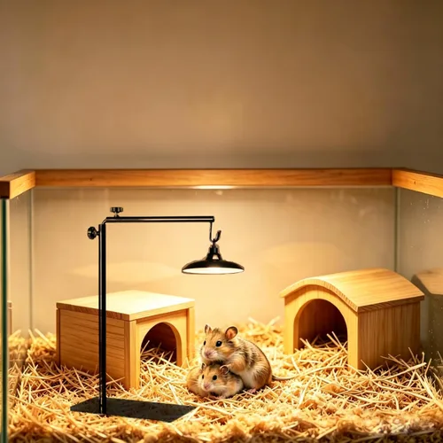 Miniatura 6 de BETAZOOER Soporte de Lámpara de Reptil Ajustable Soporte de Luz de Piso de 15-31 Pulgadas Soporte de Lámpara Colgante de Metal para Terrario