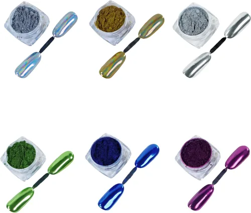 Miniatura 10 de Polvo de uñas cromado camaleón, tabletas ópticas de camaleón, polvo de uñas cromado de unicornio para resina epoxi, hacer vasos, proyectos