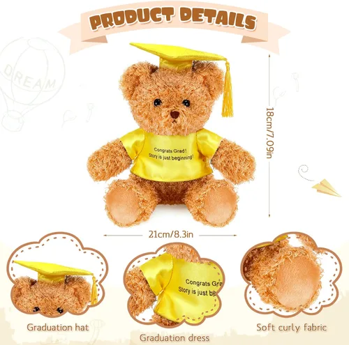 Miniatura 2 de El juego de regalo de graduación 2023 incluye pulseras de aliento de oso de graduación 2023, brazalete de graduación inspirador y collar