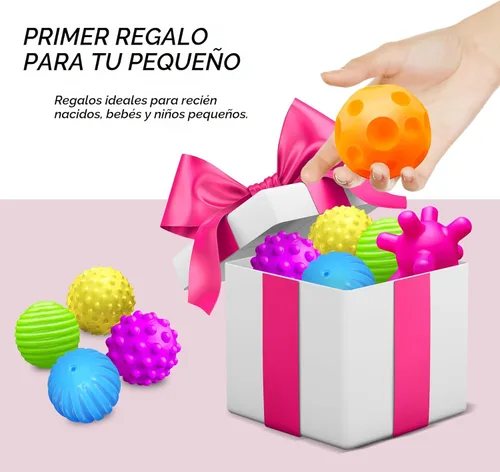 Miniatura 7 de Juguetes Multisensoriales con Textura para Bebés Conjunto de Regalo de Pelotas de Masaje sin BPA para Niños Pequeños de 1-3 Años Pelotas Suaves