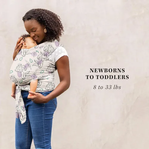 Miniatura 6 de Portabebés Moby Baby Wrap Featherknit para recién nacidos a niños pequeños (8-15kg), porta bebé tipo cabestrillo, diseño ligero y manos libres