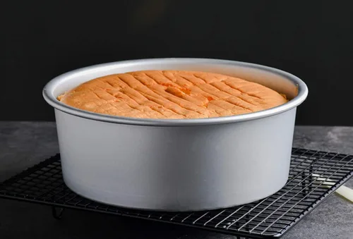 Miniatura 7 de Tosnail Paquete de 2 moldes redondos de aluminio para pasteles de 9 x 3 pulgadas con parte inferior extraíble