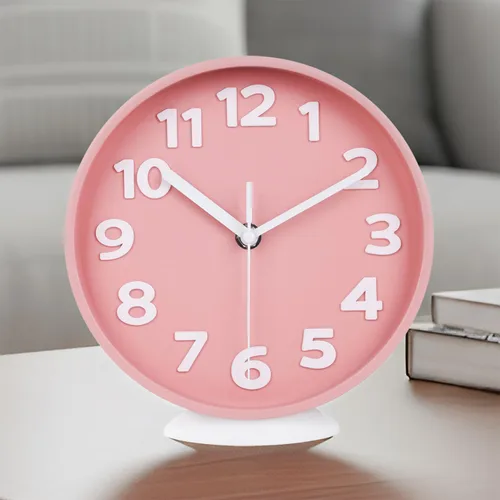 Miniatura 14 de JENLYSTIME Reloj moderno de 12 pulgadas para interiores y exteriores, esfera redonda brillante y colorida, reloj de pared silencioso de cuarzo que