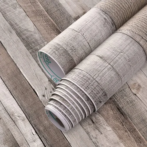 Miniatura 3 de Papel tapiz de madera para despegar y pegar, extraíble, tablón de madera envejecida, autoadhesivo, papel de pared reciclado sintético, papel