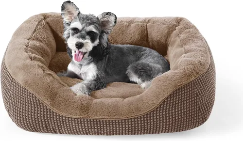 Miniatura 21 de INVENHO Cama para perros pequeños para perros pequeños, camas para gatos de interior, lavable, cama ortopédica para perros, cama cálida suave y Gris