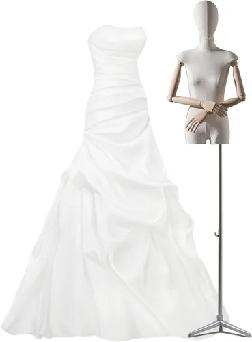Miniatura 8 de Adjustable Female Mannequin Torso with Head & Wooden Arms - Ideal Dress Form for Sewing, Clothing Display, Jewelry Showcase, Tailoring & Fashion