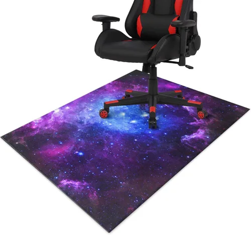 Tapete para silla de juegos para alfombra de suelo de madera dura y baldosas, alfombra de juegos de 36"x48" para sala de juegos, alfombra galaxia