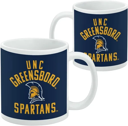 Miniatura 2 de Taza de cerámica UNC Greensboro Spartan, tazas de regalo novedosas para café, té y bebidas calientes, 11oz, blanca
