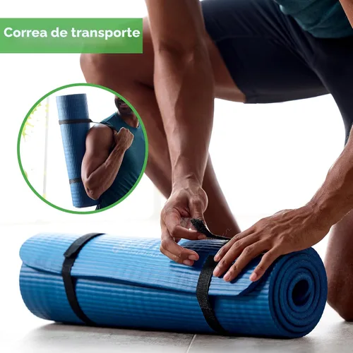 Miniatura 4 de Gaiam - Tapete de yoga, pilates y ejercicio, tapete grueso de 2/5 pulgadas (0.394 in) con correa de transporte fácil de sujetar para entrenamientos