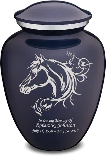Miniatura 28 de Geturns Embrace - Urnas de cremación personalizadas para adultos para cenizas humanas, urna funeraria negra grande para hombres y mujeres, 200 libras
