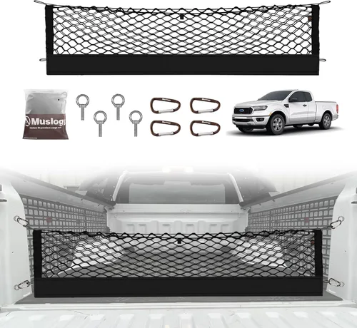 Miniatura 52 de Muslogy para Maverick - Accesorios de Red de Malla de Carga Extensible, Organizador de Maletero, Red de Malla Elástica para Cama de Carga