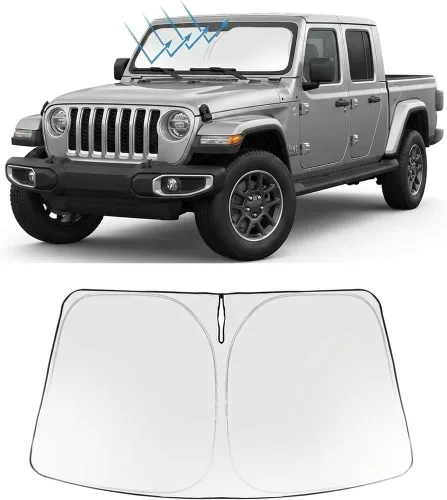 Miniatura 67 de Proadsy Parasol para parabrisas actualizado 2025, ajuste personalizado Dodge RAM 1500 2Dr 2019-2024 2025, 4 capas, plegable, protector de parasol