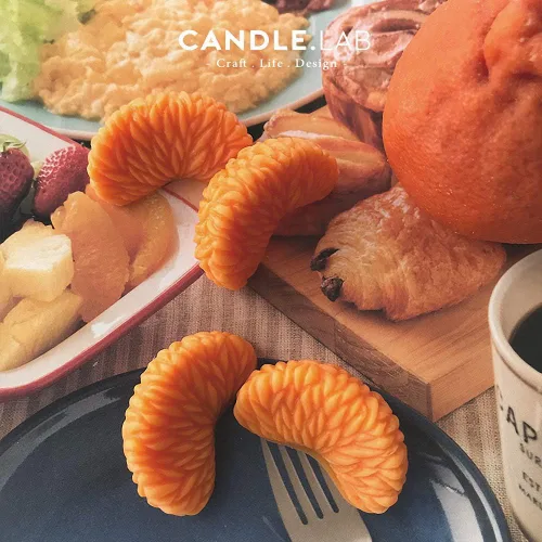 Miniatura 6 de Molde de silicona 3D para rebanadas de mandarina con 20 palitos de piruleta, segmentos de naranja mandarina, molde de glaseado para pasta de goma